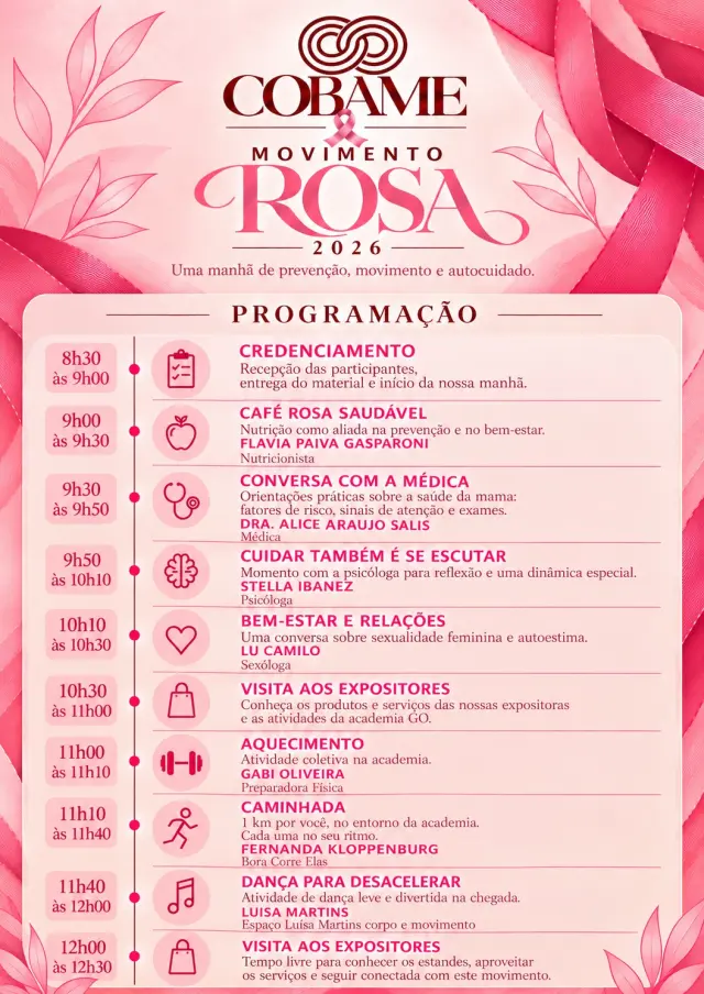 Foto do evento MOVIMENTO ROSA 2026